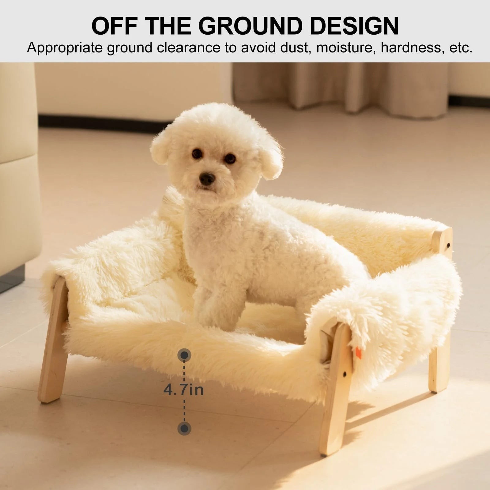 Erhöhtes Katzensofa aus Holz