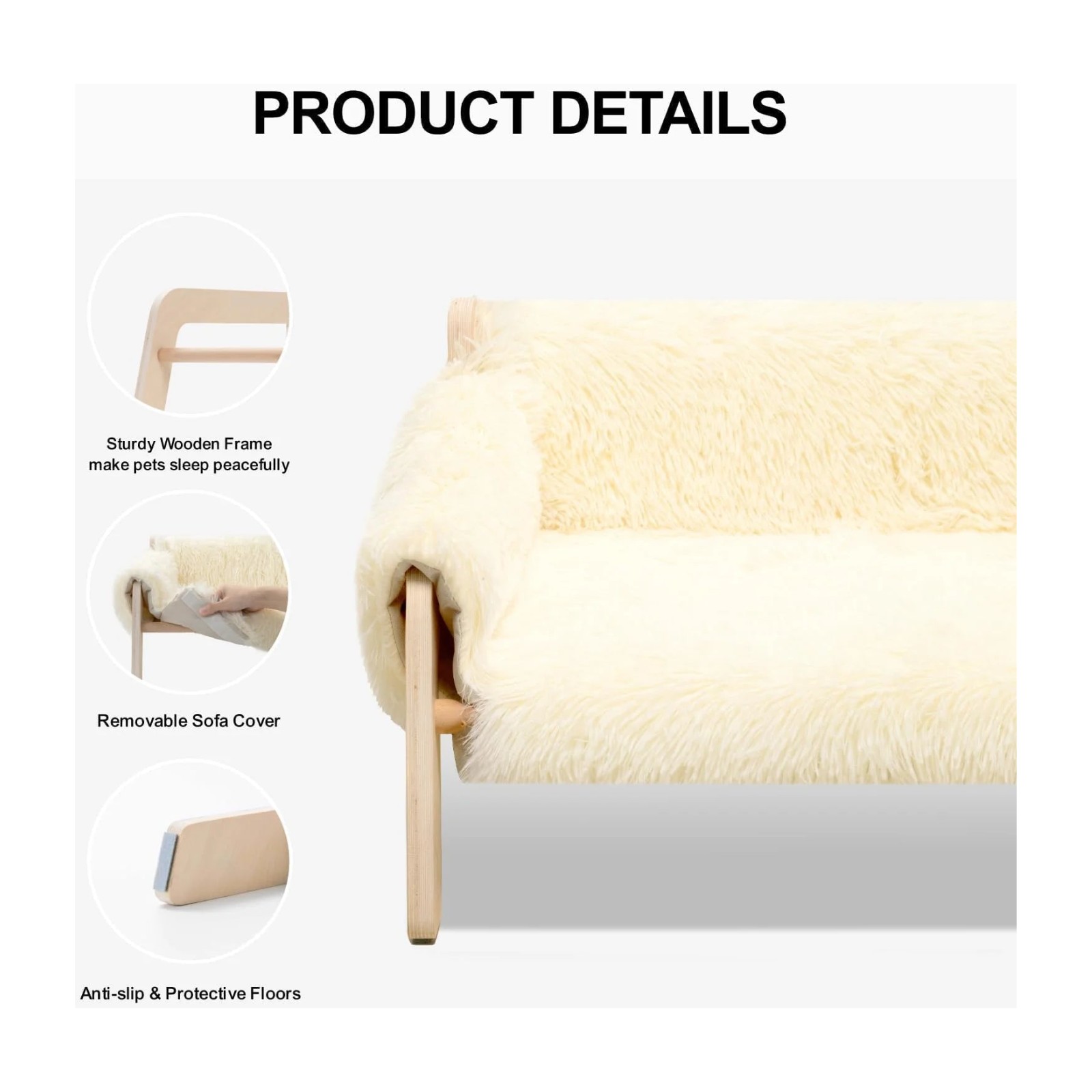 Erhöhtes Katzensofa aus Holz