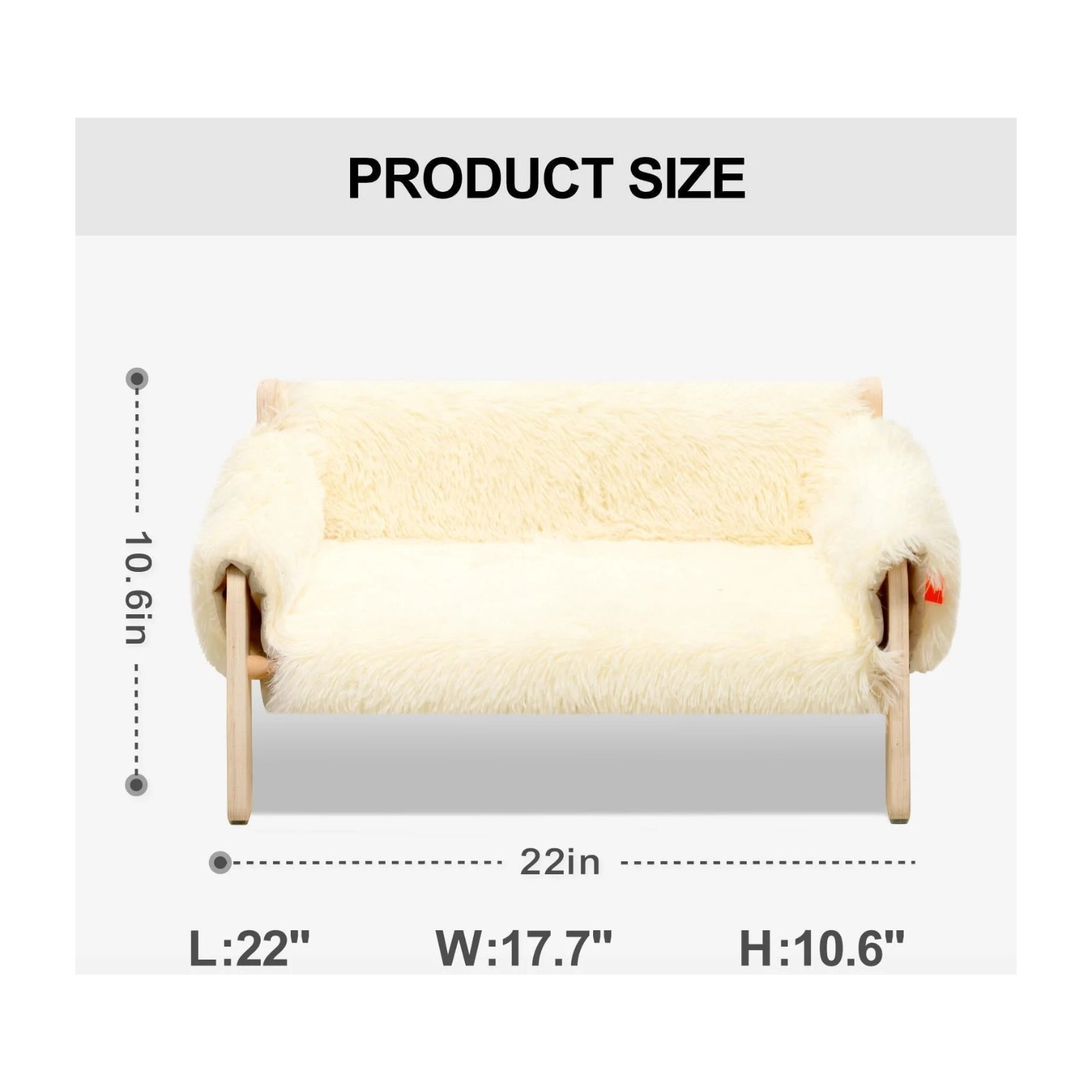 Erhöhtes Katzensofa aus Holz