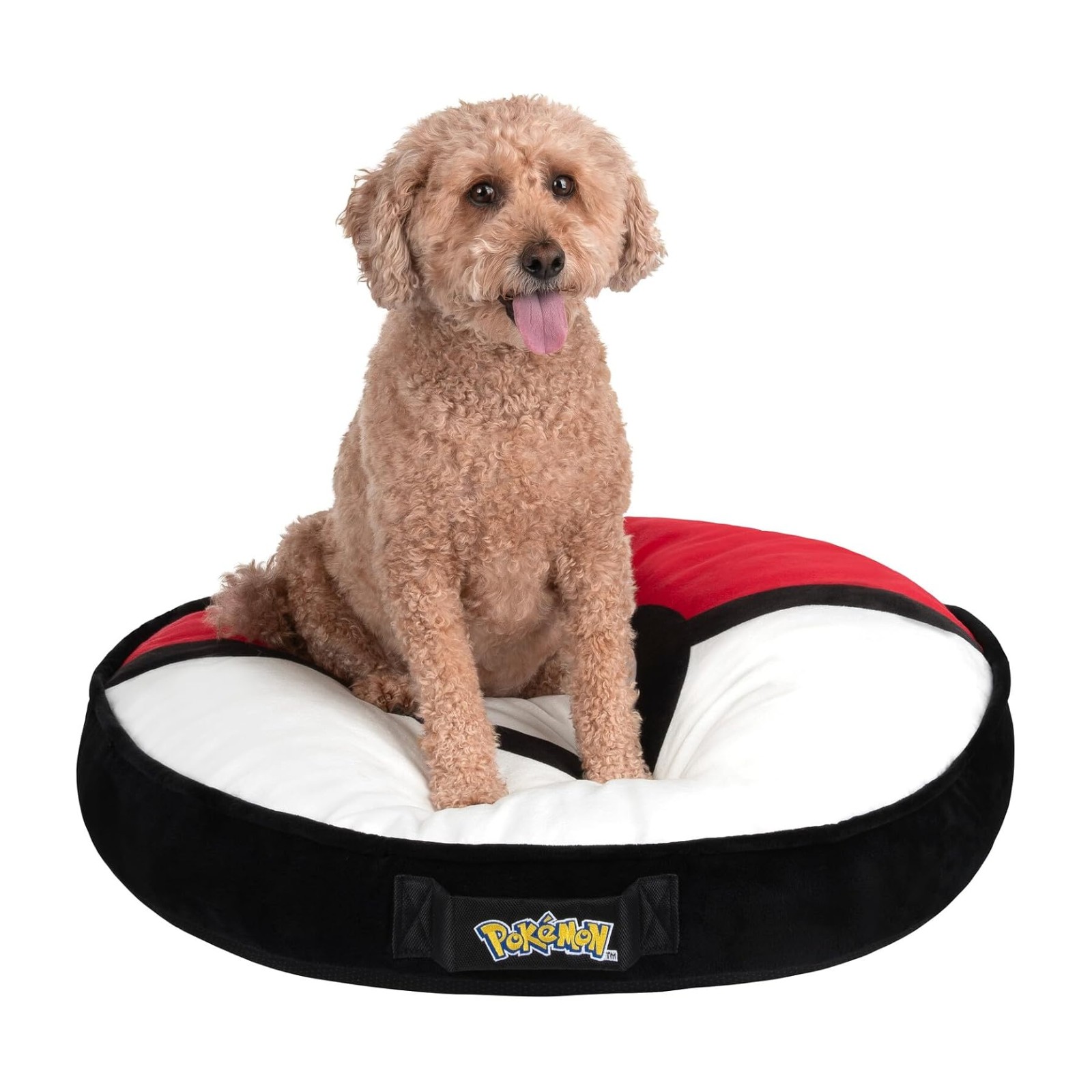Pokéball-Haustierbett – Kissenbett ca. 76 cm mit waschbarem Bezug