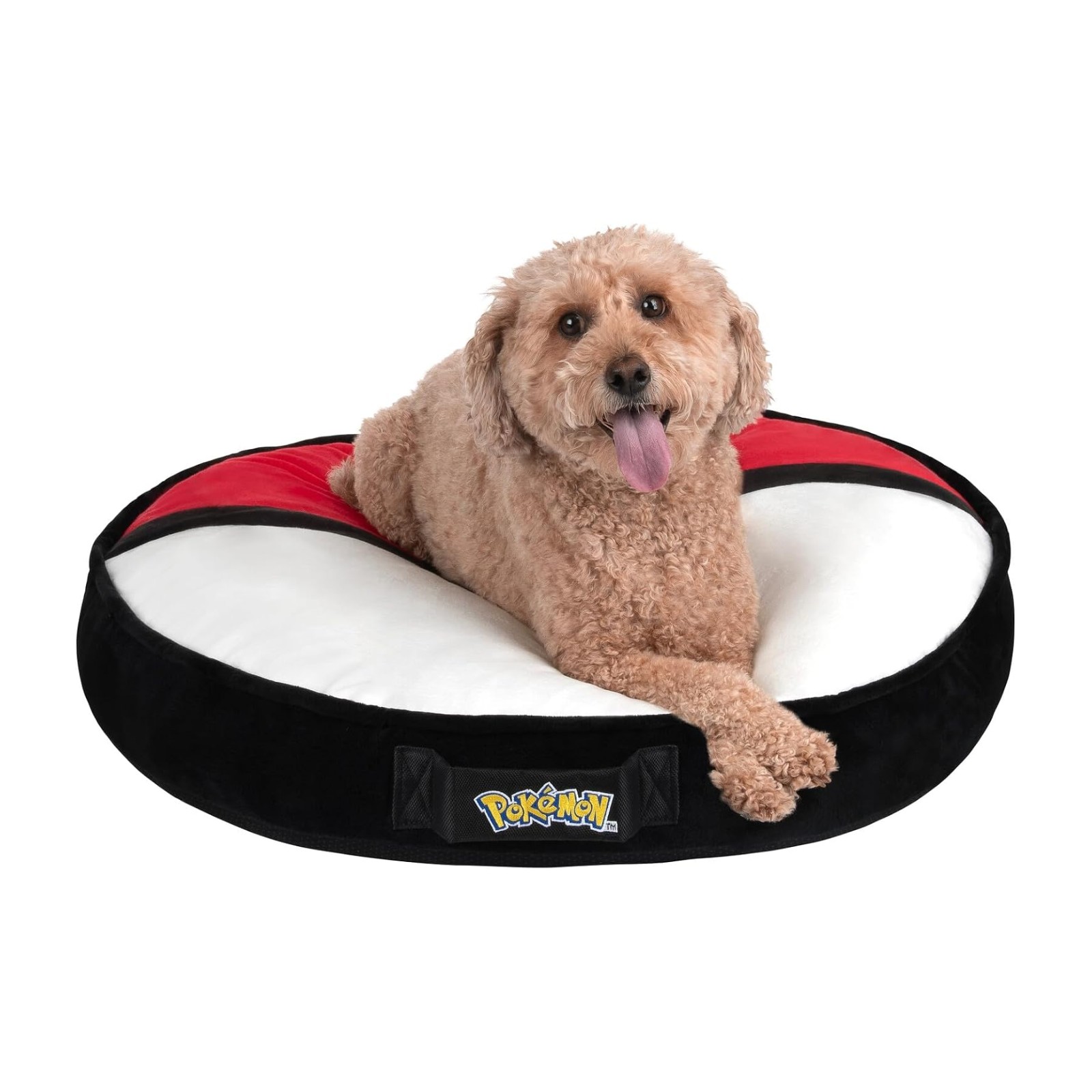 Pokéball-Haustierbett – Kissenbett ca. 76 cm mit waschbarem Bezug