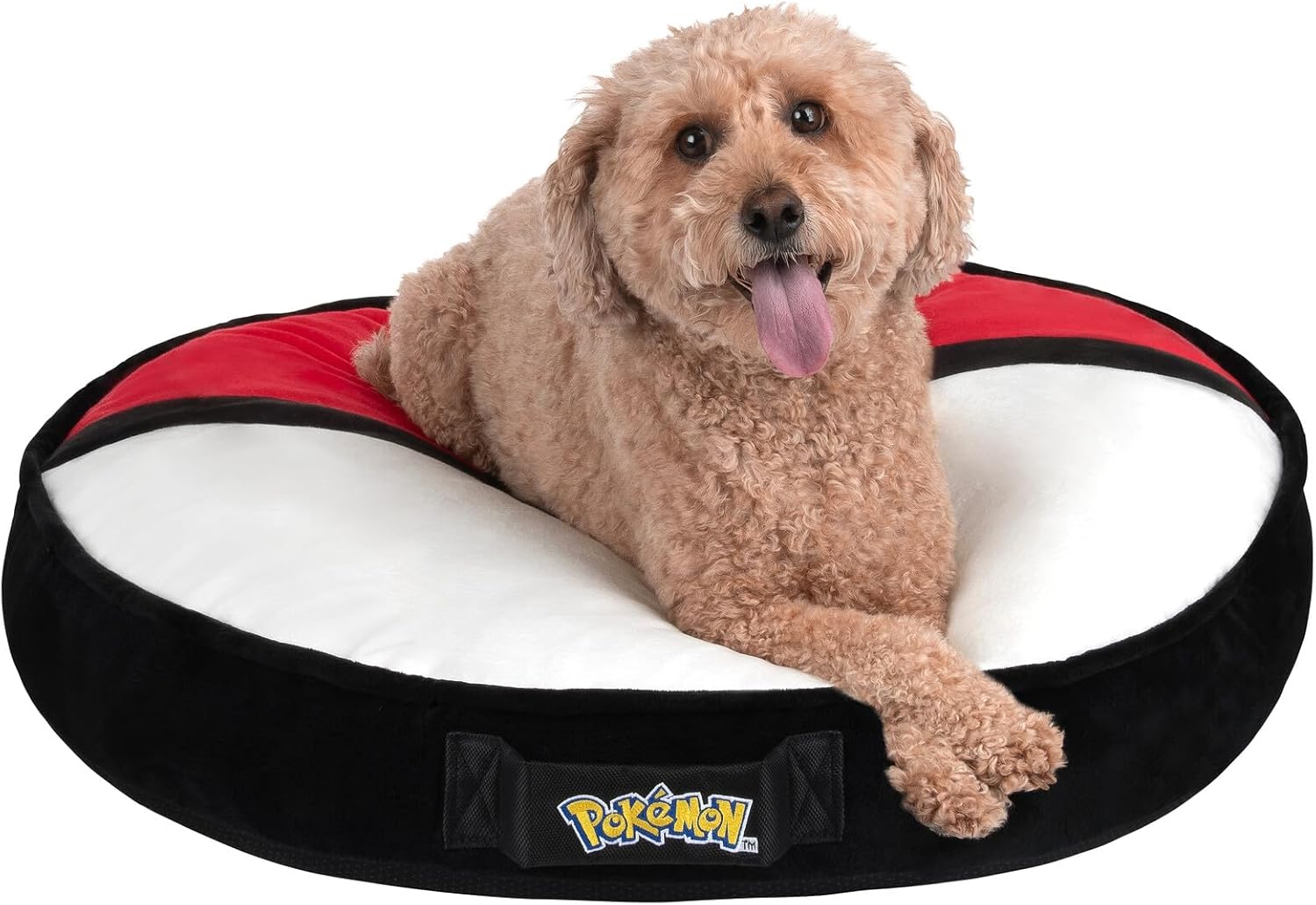 Pokéball-Haustierbett – Kissenbett ca. 76 cm mit waschbarem Bezug