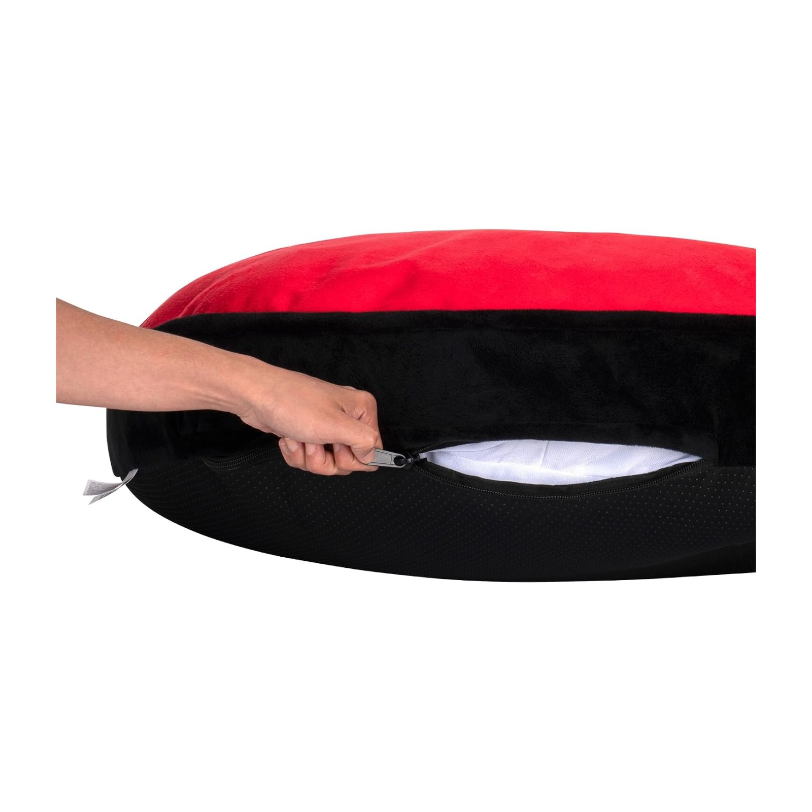 Pokéball-Haustierbett – Kissenbett ca. 76 cm mit waschbarem Bezug