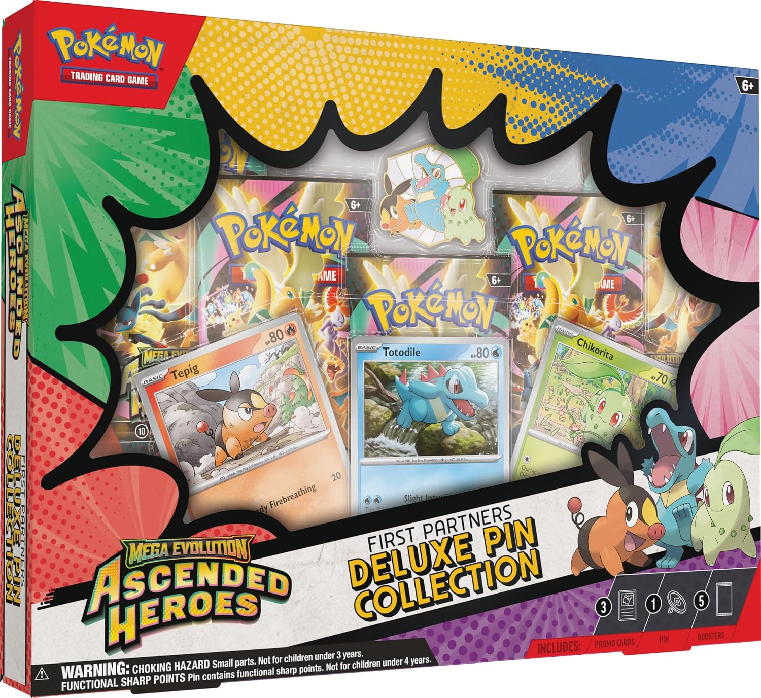 Pokémon TCG: Mega-Entwicklung – Ascended Heroes First Partners Deluxe Pin Collection (Englisch)