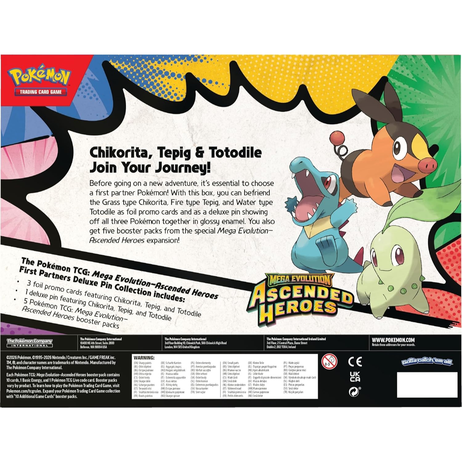Pokémon TCG: Mega-Entwicklung – Ascended Heroes First Partners Deluxe Pin Collection (Englisch)