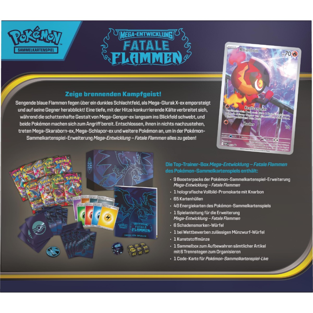 Pokémon Top-Trainer-Box Mega-Entwicklung – Fatale Flammen (Deutsch)