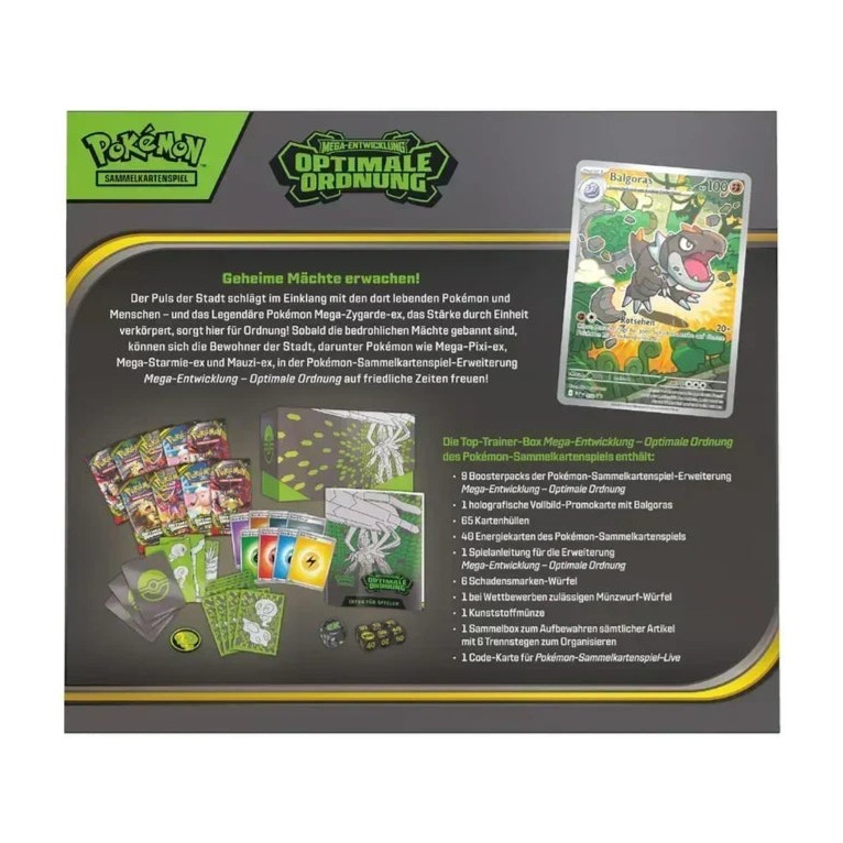 Pokémon Elite Trainer Box Mega Evolution – Optimale Ordnung (German)