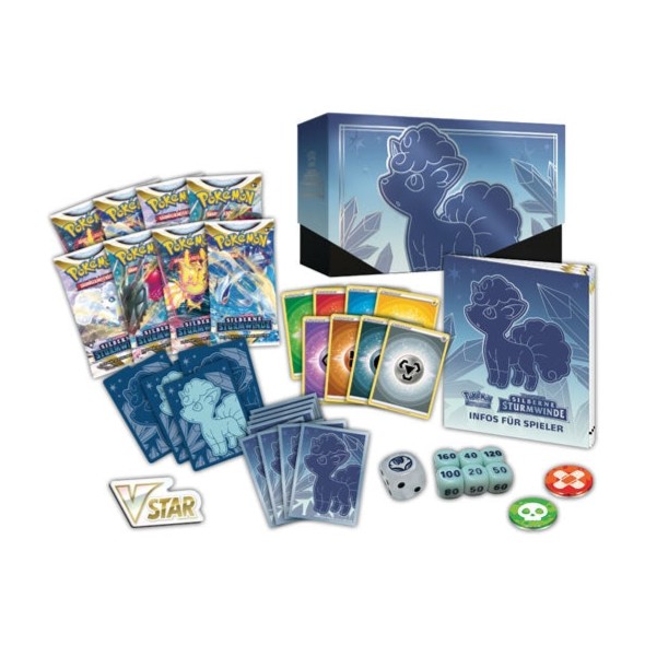 Pokémon Top-Trainer-Box Schwert & Schild – Silberne Sturmwinde (Deutsch)